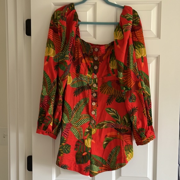 FARM Rio Red Romper - Picture 2 of 3